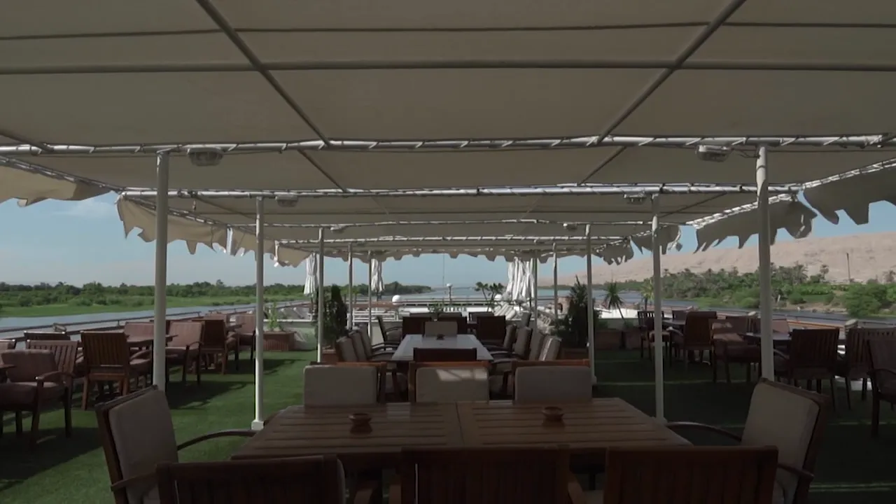 Sun deck of the MS Salacia Nile Cruise Nile cruise